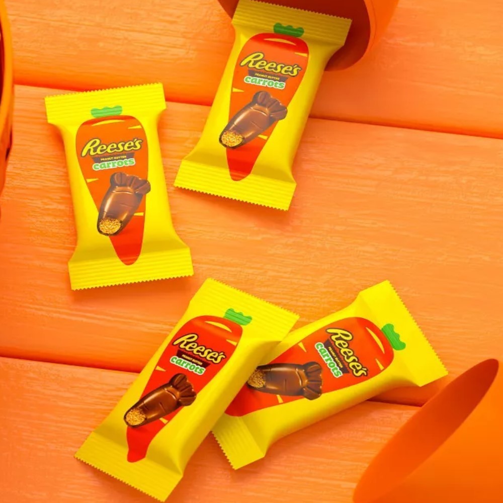 REESE’S PEANUT BUTTER CARROTS CHOCOLATE MINIATURE CUP BULK VALUE PRICE BAG