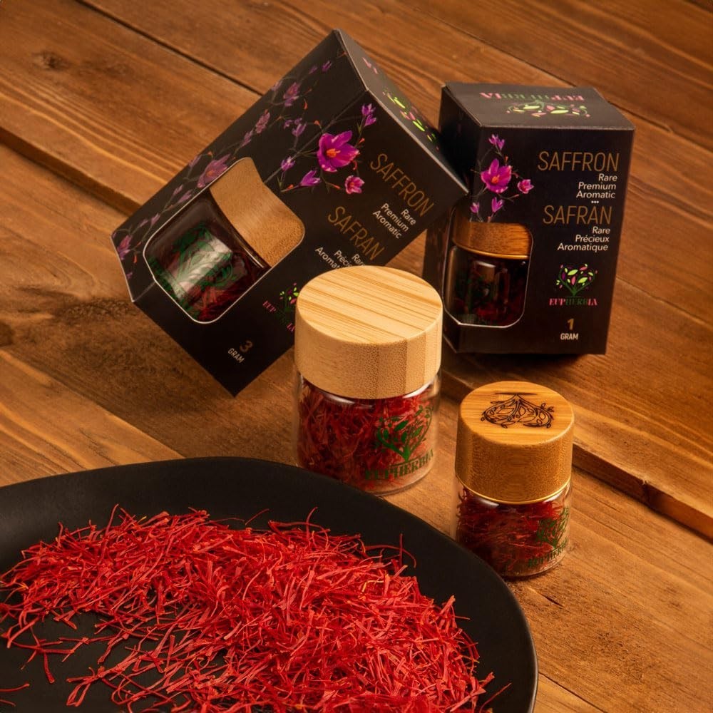 Grade A+ Pure All Red Saffron Threads – 100% Natural Luxury Spice 0.035 oz