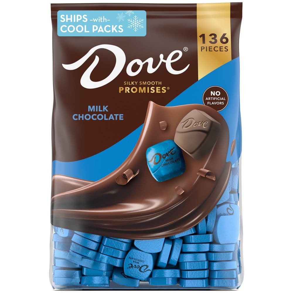 DOVE PROMISES Milk Chocolate Candy 136 Count (Pack of 1),