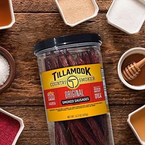 Tillamook Country Smoker Real Hardwood Smoked Sausages, Original Beef, 15.2 Ounc