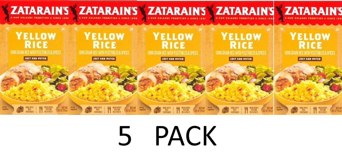 Zatarain’s Yellow Rice Mix 6.9 oz Box – 5 PACK