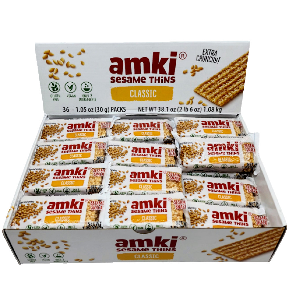 Amki Sesame Thins Classic, 36 x 1.05oz (30g) Packs-Free Shipping-Expiration 2026