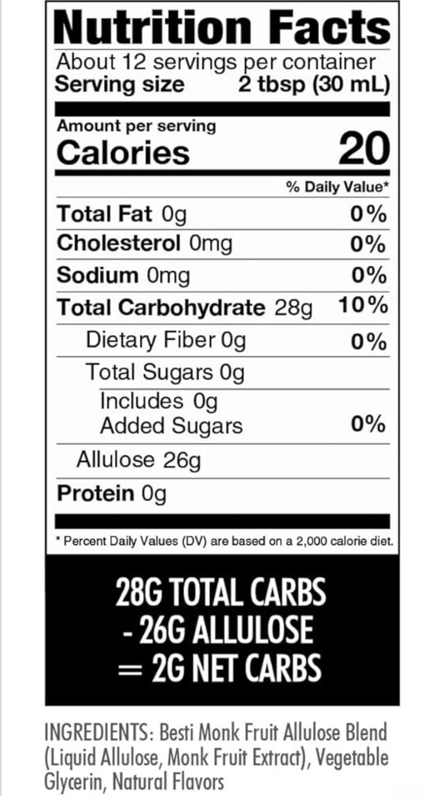 Wholesome Yum Zero Sugar Maple Syrup With Monk Fruit & Allulose – 12 fl oz