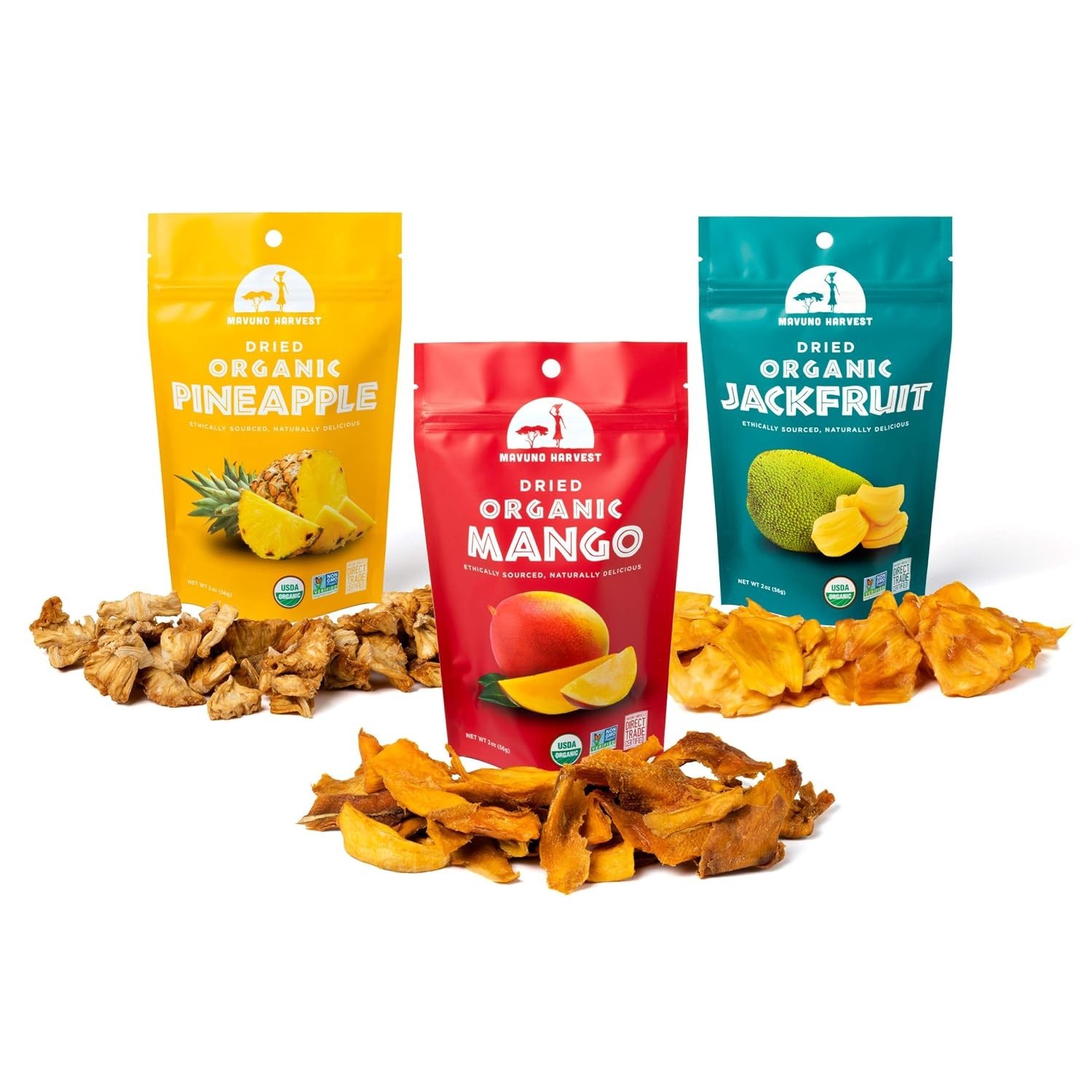 Organic Dried Fruit Variety Pack – Mango, Pineapple & Jackfruit | & Sugar-Free