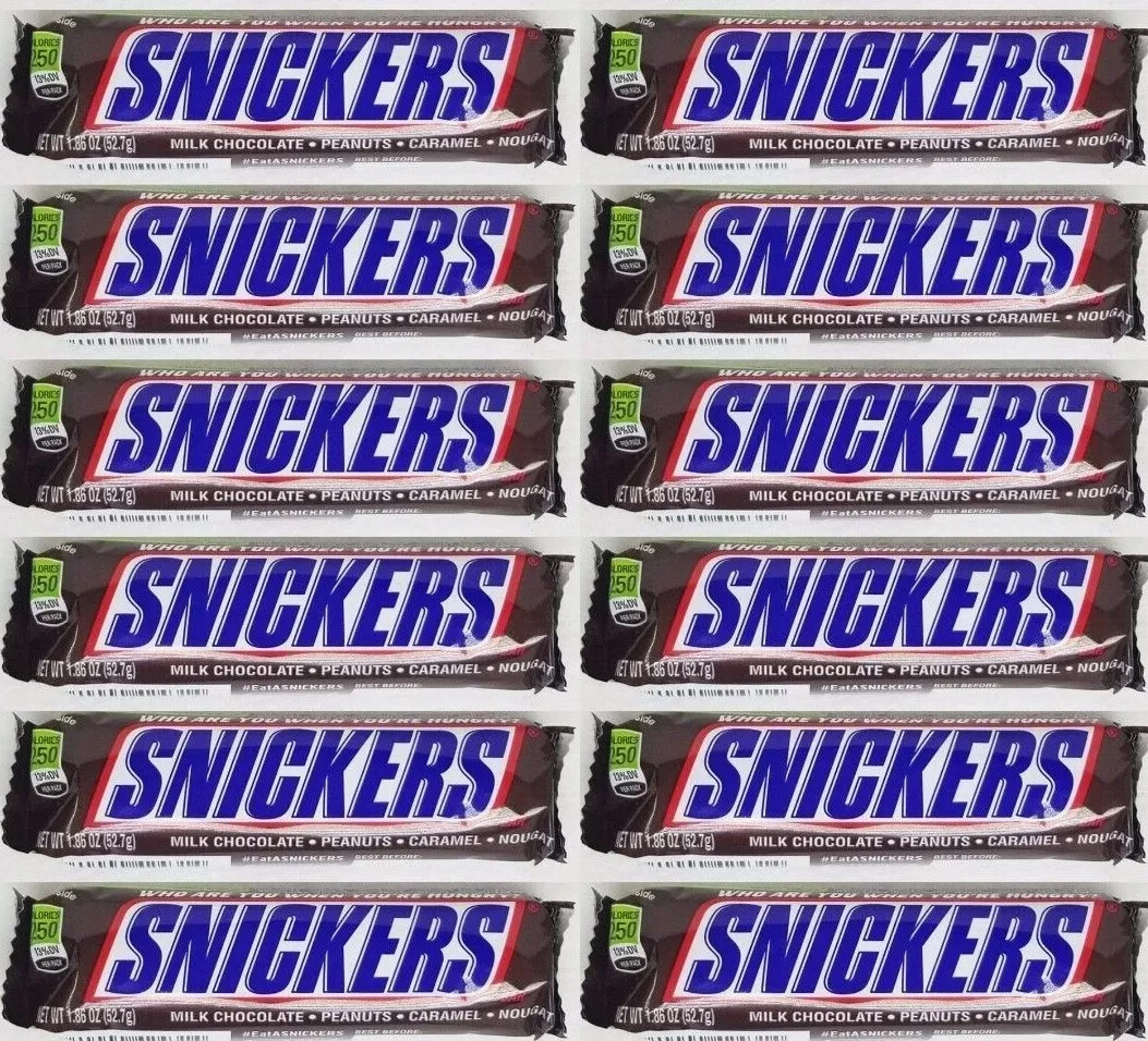 12 SNICKERS BARS CHOCOLATE PEANUTS EXP 2025/03 FAST Shipping