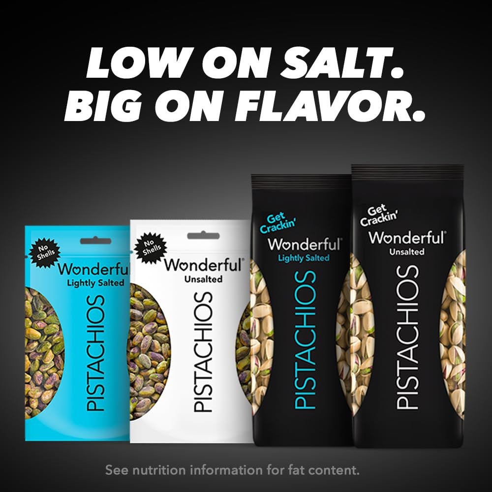 Wonderful Pistachios No Shells, Unsalted Nuts, 6 Ounce (Pack of 1)