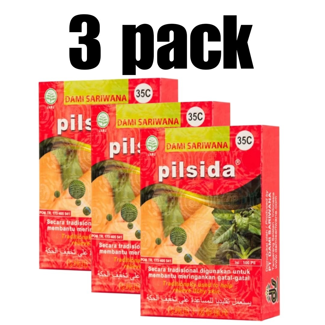 3x PILSIDA 100 Pills Natural Organic Herbs Spices Fresh Pure Hygienic Premium