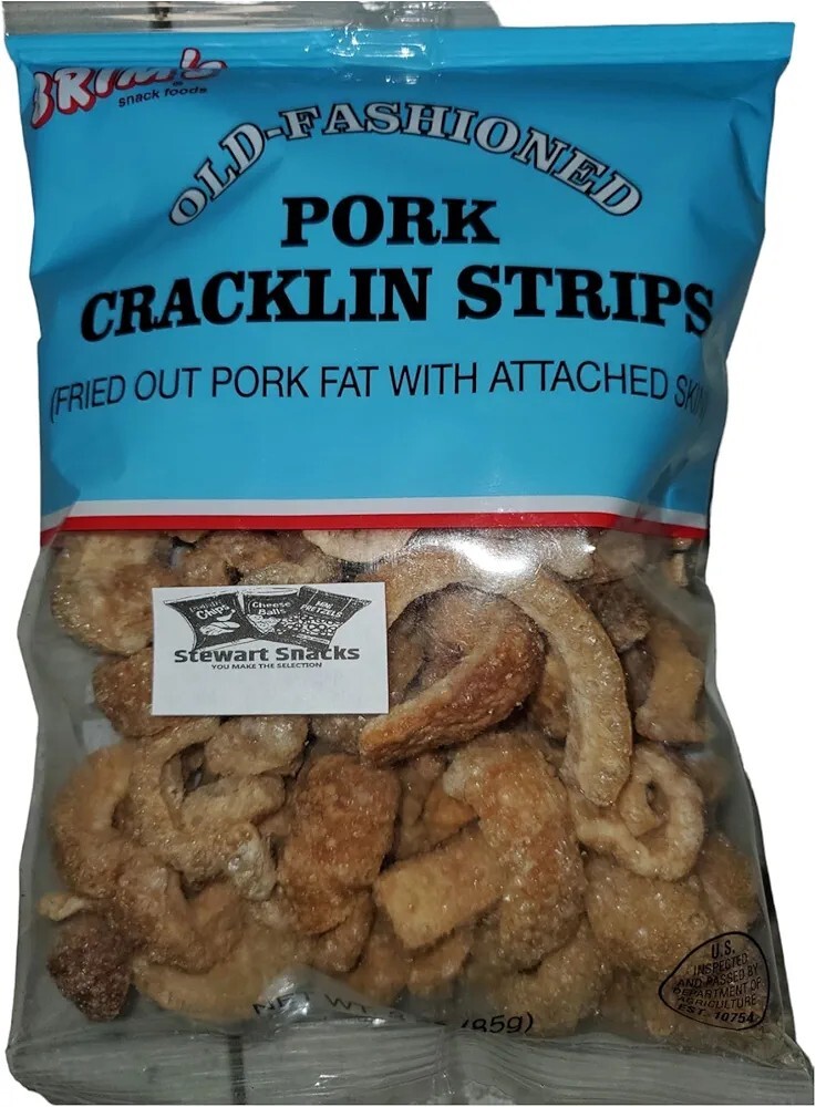 BRIM’S OLD- FASHIONED PORK CRACKLIN STRIPS 3oz/ 4pk