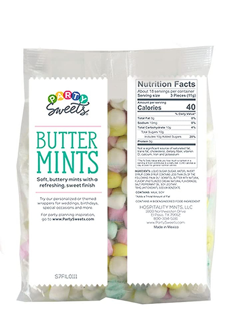 Assorted Pastel Buttermints, 14 Ounce, Appx. 100 pieces from