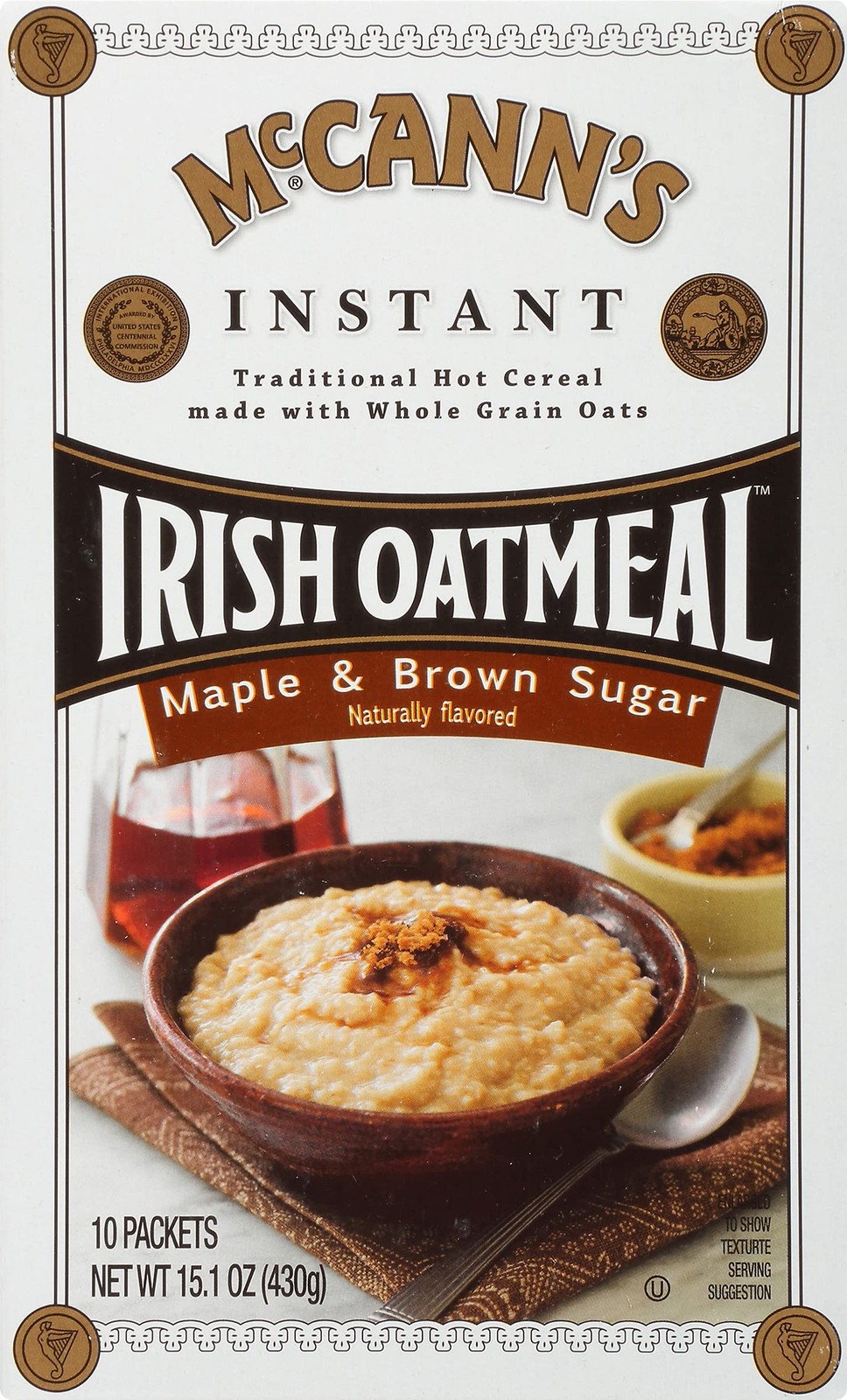 McCann’s Instant Irish Oatmeal, Maple & Brown Sugar, 10 Packets