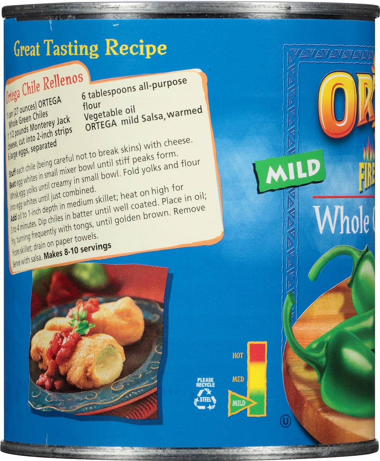 Peppers, Whole Green Chiles, Mild, 27 Ounce (Pack of 12)