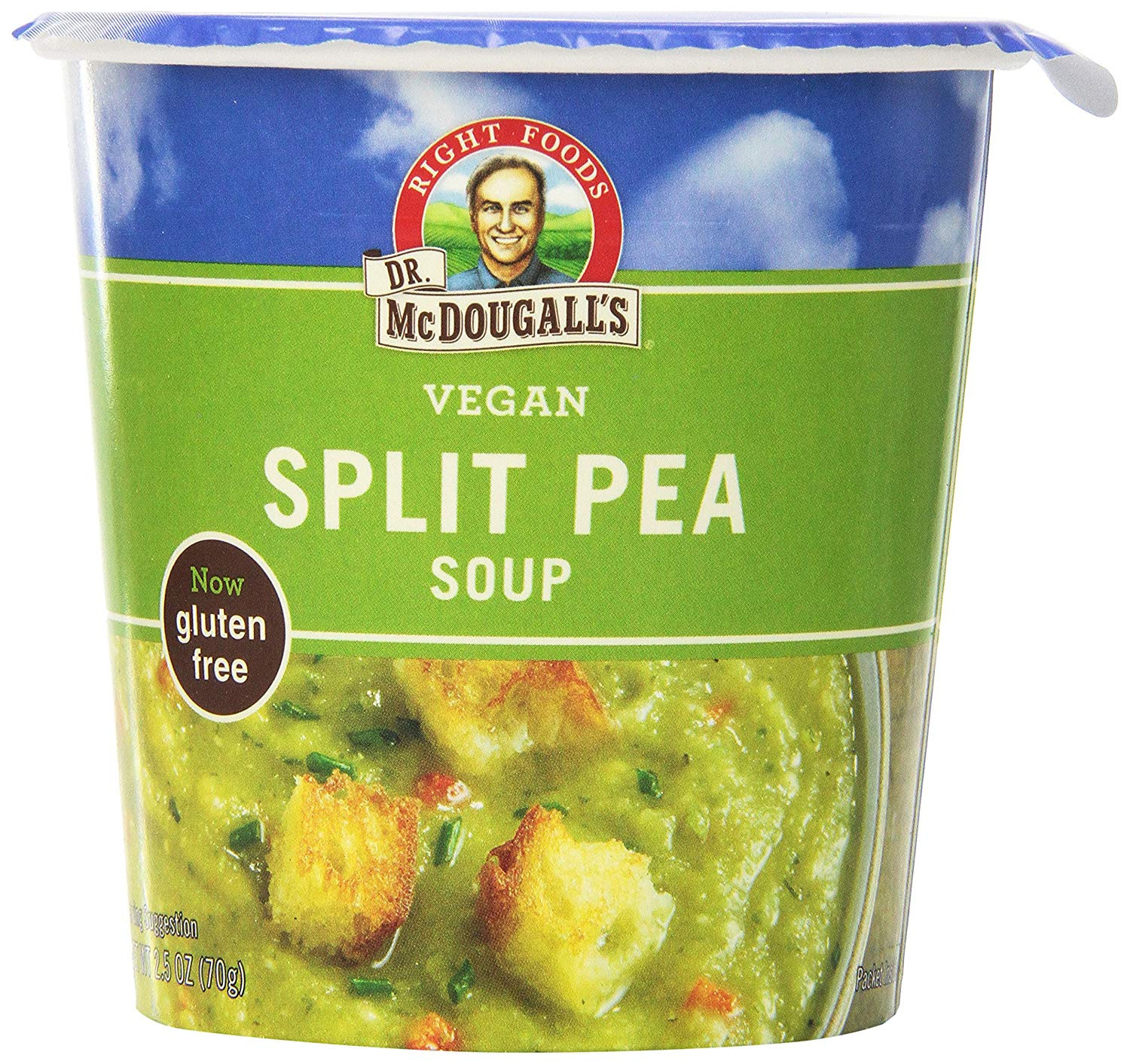 Dr. McDougall’s Right Foods Vegan Split Pea Soup, 2.5 Ounce Cups
