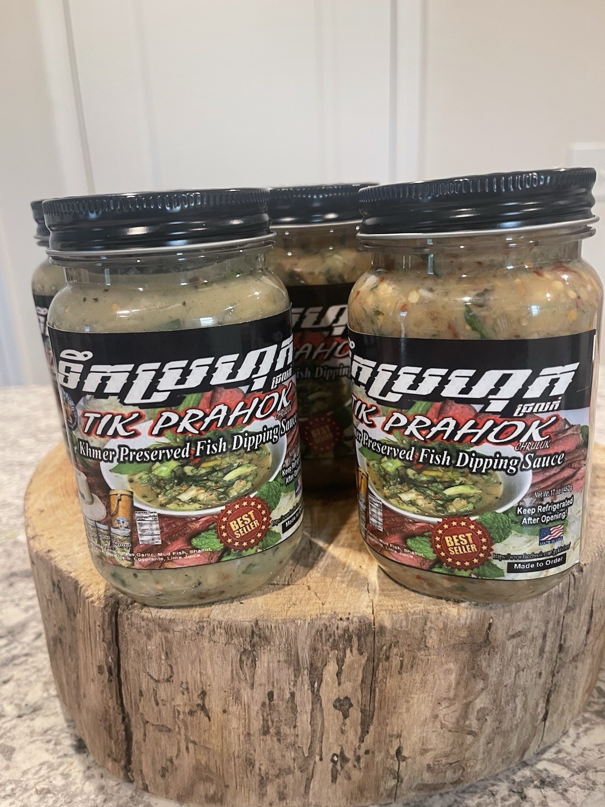 3 Jars (16 Oz Jar) Tik Prahok (Fermented Mud fish Dip Sauce) *Non spicy*