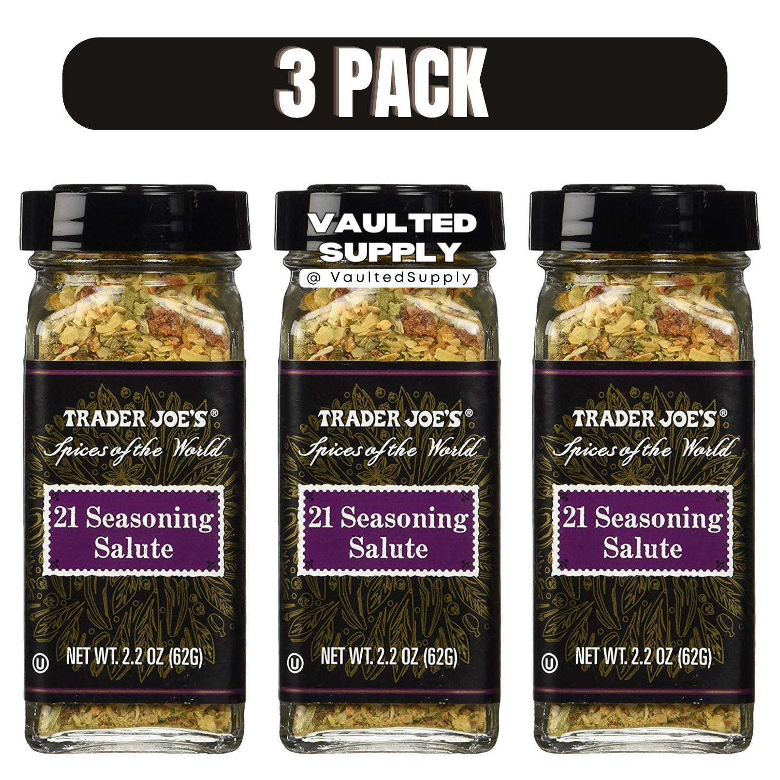 Trader Joe’s 21 Seasoning Salute 3 Pack Salt Free Spice Blend 6.6oz