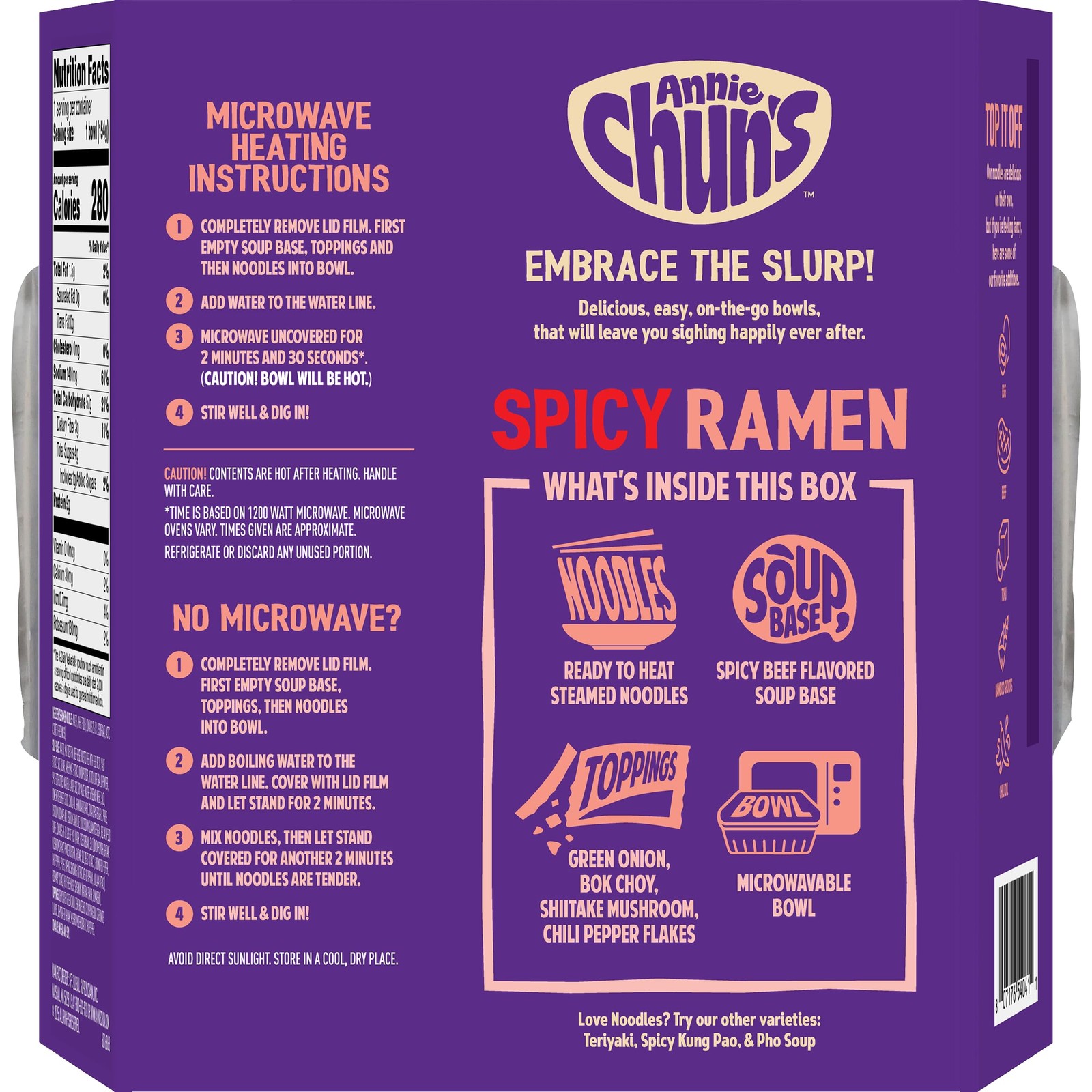 Spicy Ramen Bowl, 5.43 oz Pack of 6