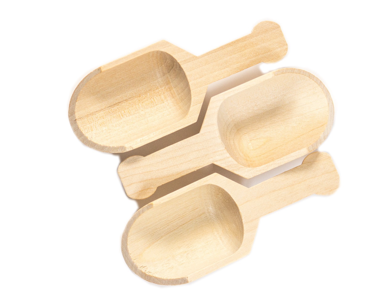 10ct 3″ long x 1-1/4″ Wood Candy and Spa Scoop