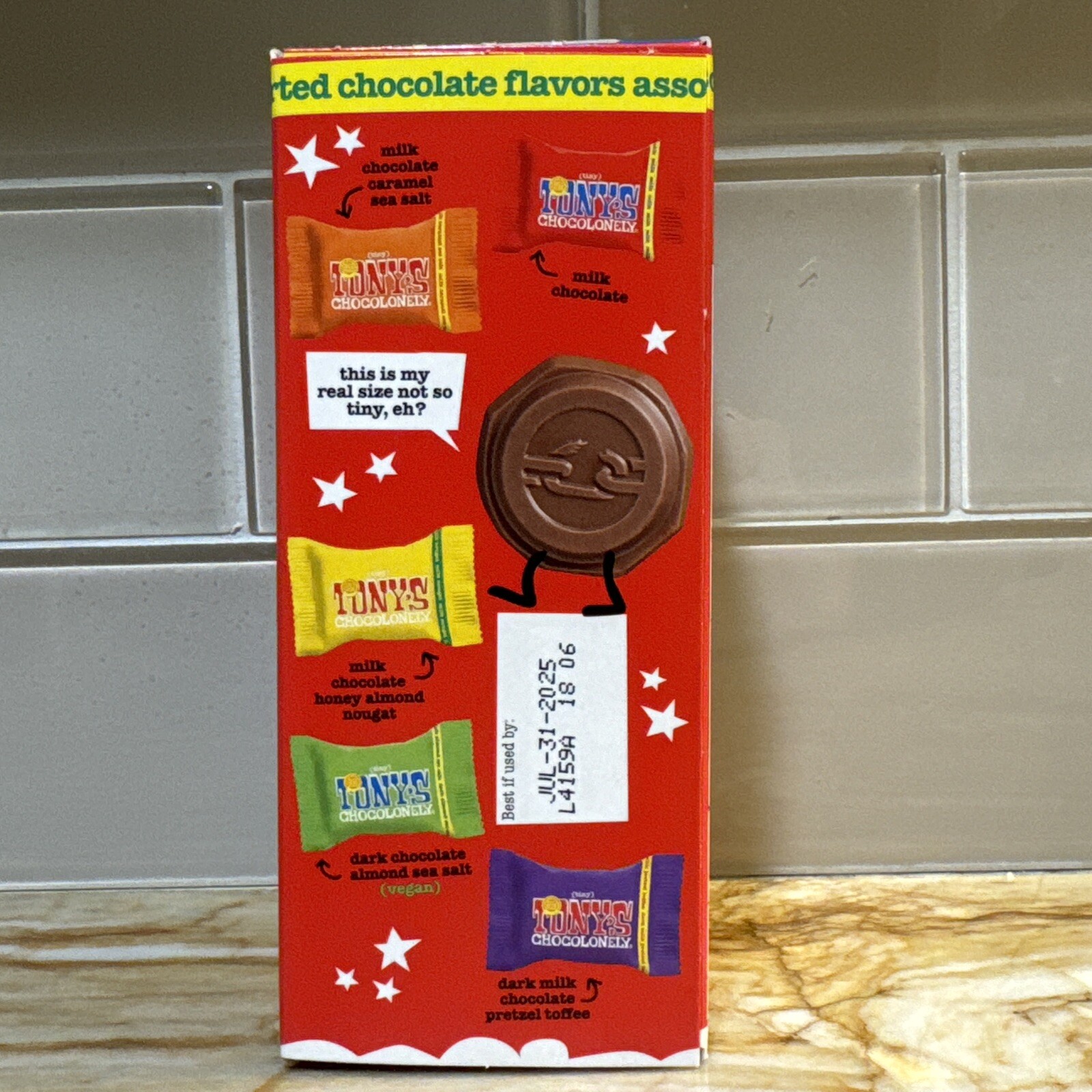 4-pk Tony’s Chocolonely Tiny Tony’s Mix Christmas Gift Box Assorted 4.13oz/117g