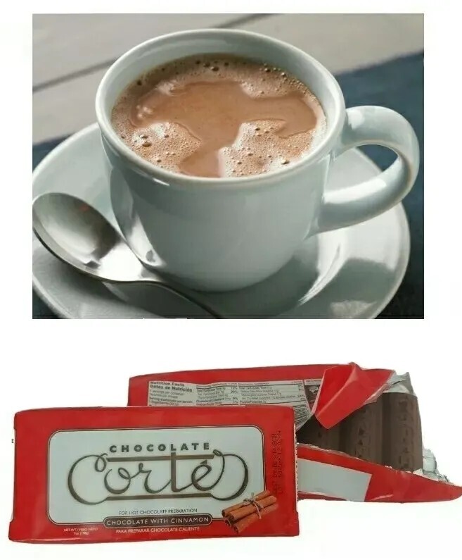 CHOCOLATE CORTES HOT CHOCOLATE BAR WITH CINNAMON (1 Bar PACK 7oz)