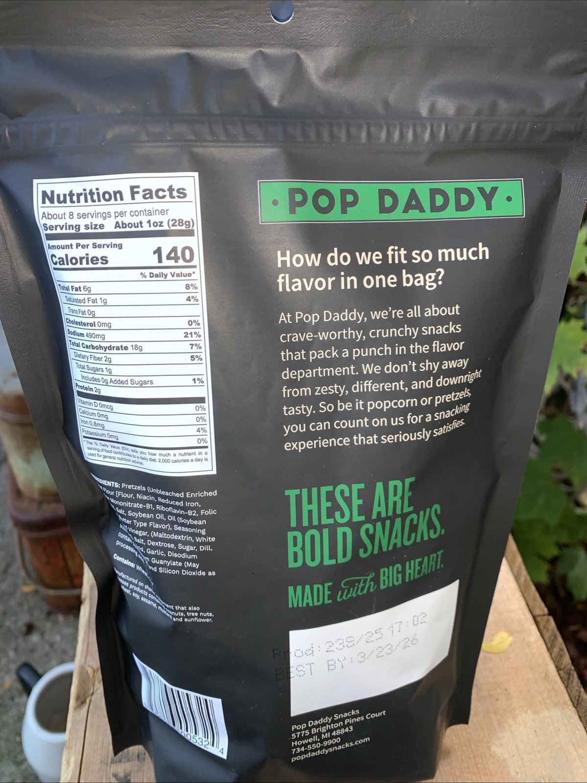 Pop Daddy Dill Pickle Pretzel Sticks ( 2 ) 7.5 oz / 212 G Bags – Exp 03/23/26