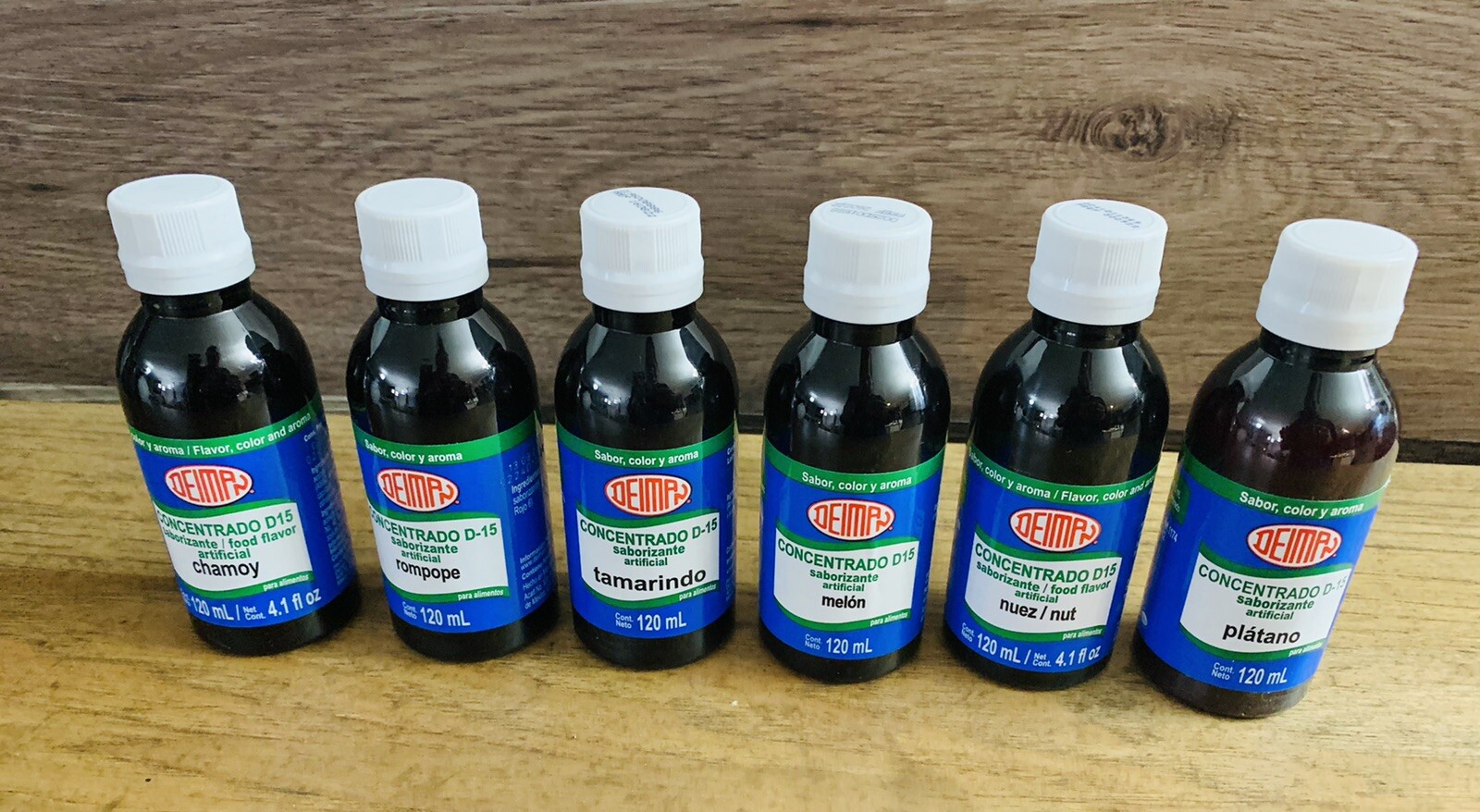 6 X DEIMAN SABOR Platano Nuez Rompope Chamoy Tamarindo Melon Concéntrate