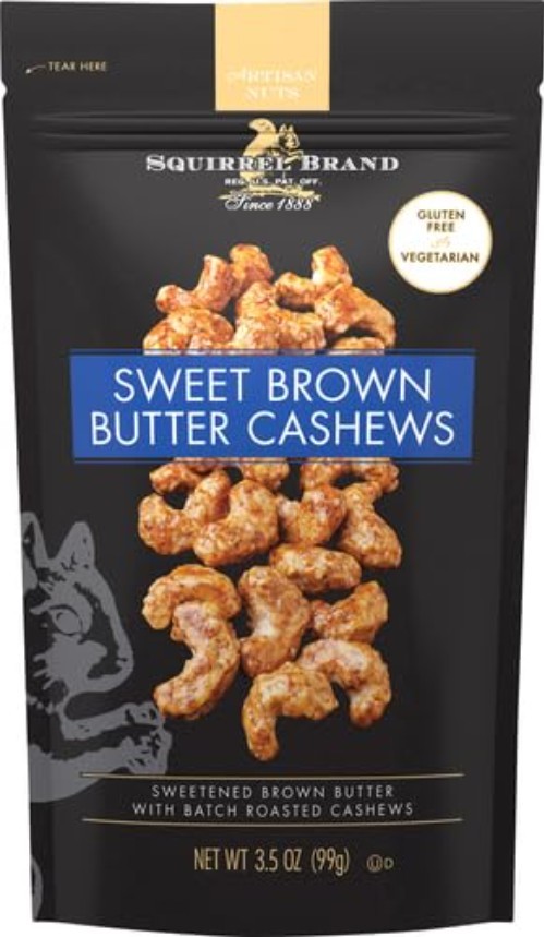 Brand Sweet Brown Butter Cashews,3.5 Ounces Resealable Bag,Gluten Free,Vegeta…