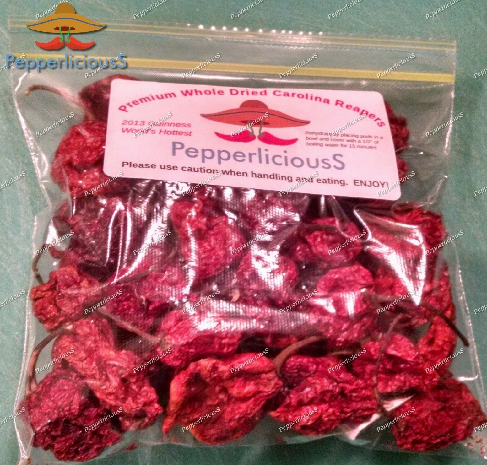 40 DRIED CAROLINA REAPER PEPPER Pods – WORLDS HOTTEST Pepper – Super Hot Quality