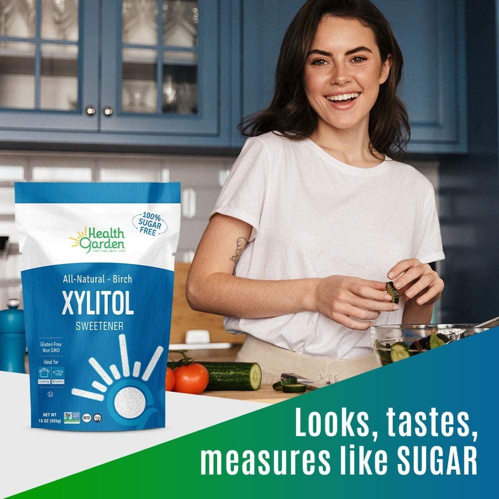 Health Garden Birch Xylitol Natural Sugar Substitute,3 lb,Zero Calorie Sweetener