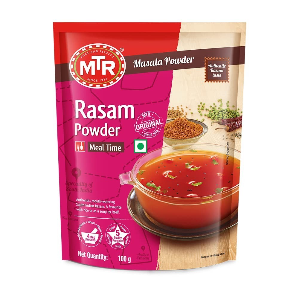 MTR Rasam Powder | Traditional Masalas | Spiced South-Indian Soup | 100G