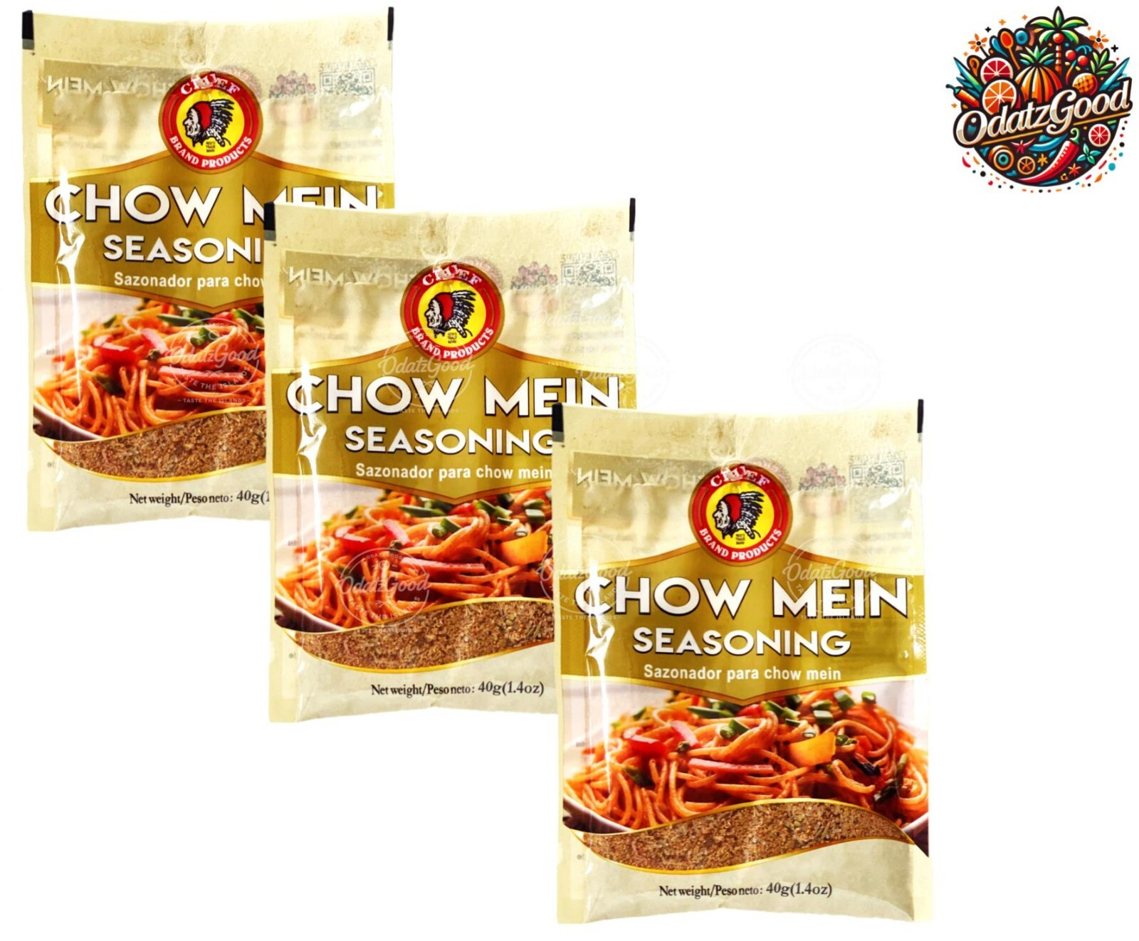 Chief Chow Mein Seasoning | Product of Trinidad & Tobago | 1.4 oz (28g)