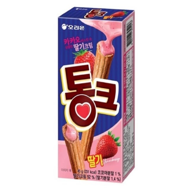 Korean Snack Strawberry Snack Pack– 10 Count,Cookies, Biscuits & Candies