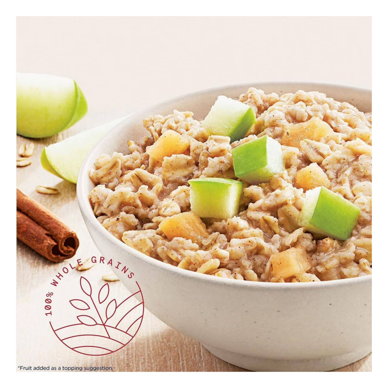 (12 pack) Quaker Instant Oatmeal, Apple and Cinnamon, 12.1 oz, 8 Packets
