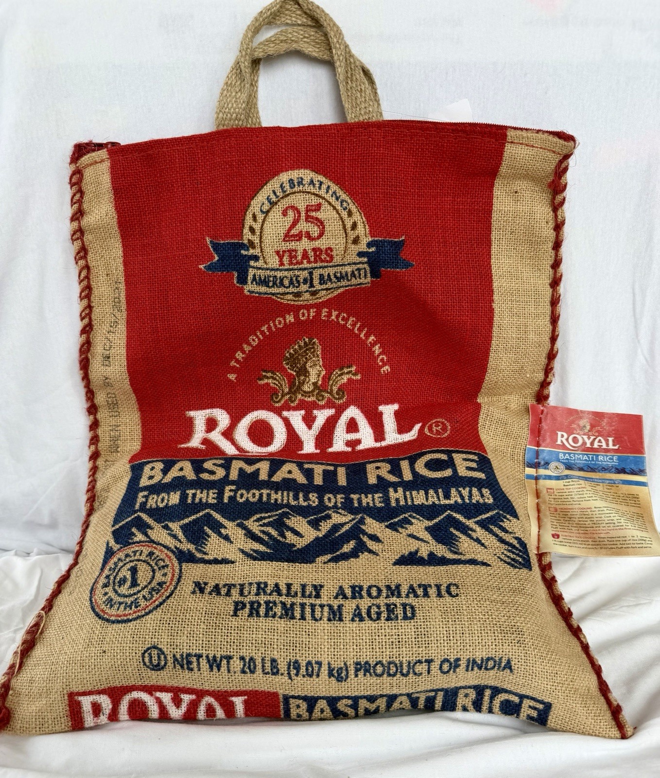Royal Basmati Rice 20 lb (9.07 kg) Bag, Pantry Staple, Product of India