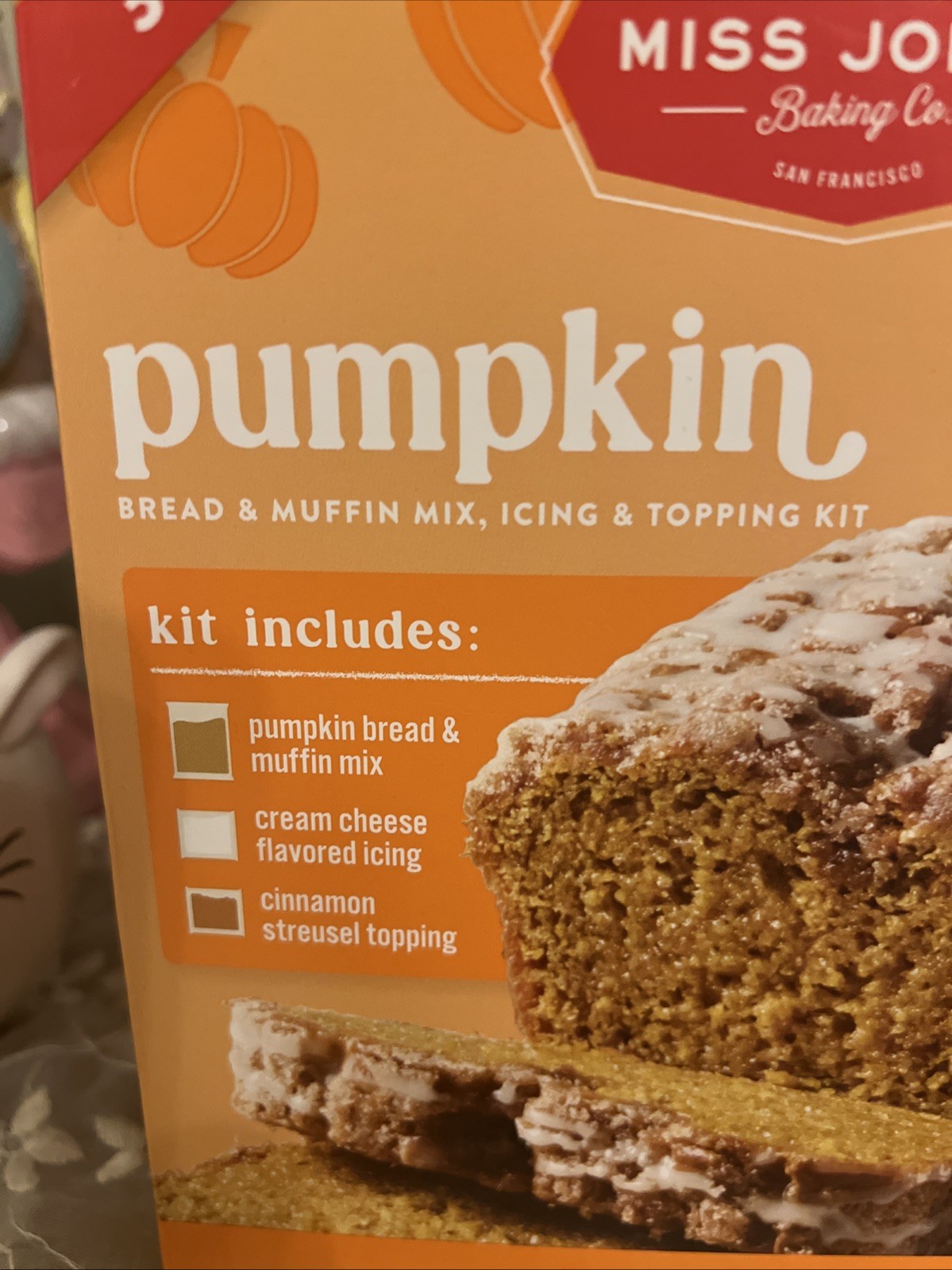 Miss Jones Pumpkin Bread Mix 3 x 12 Ounce Bags EXP 07/2027