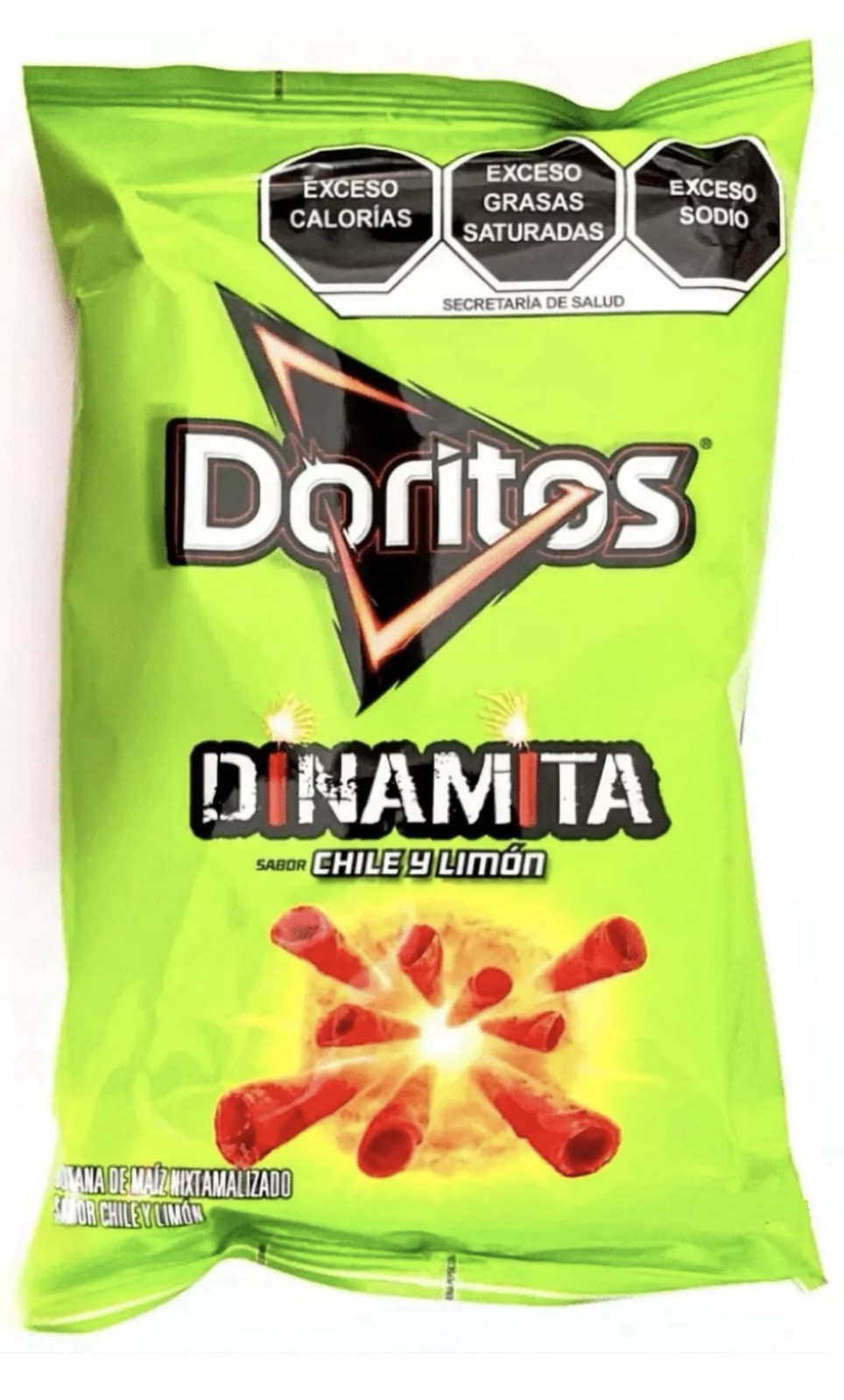 5X DORITOS DINAMITA LIMON Y CHILE – SABRITAS MEXICANAS (5 Paquetes de 50g c/u)