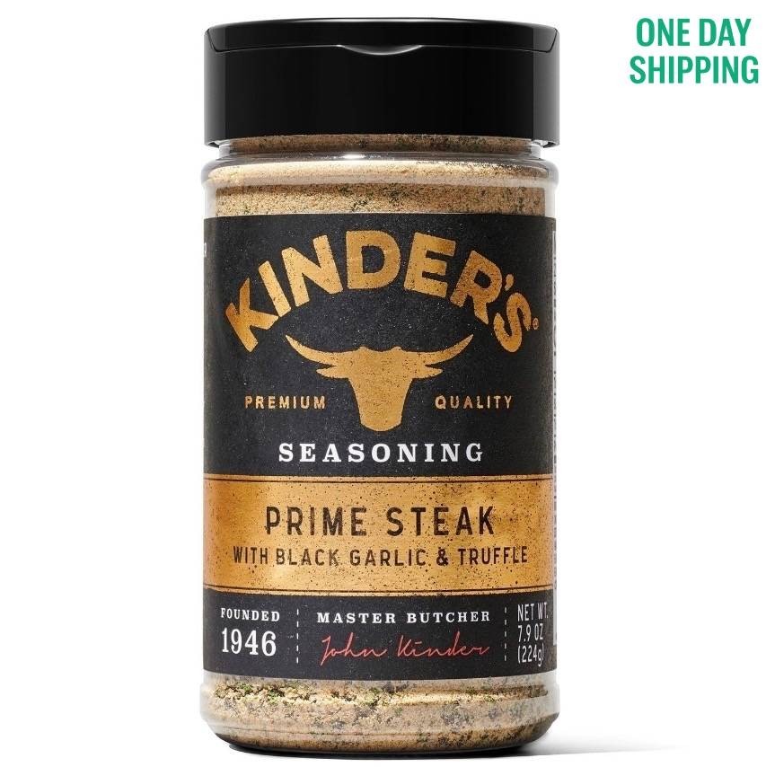 Kinder’s Prime Steak With Black Garlic & Truffle Premium Seasoning No MSG 7.9 Oz