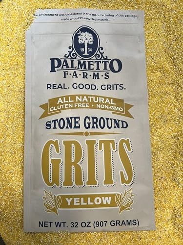 Stone Ground Yellow Grits, 32 OZ – Gluten-Free, Southern Cooking Essential