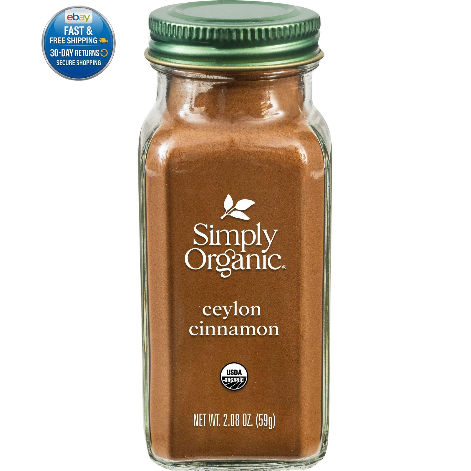 Organic Ground Ceylon Cinnamon 2.08 oz (Pack of 1), No Color