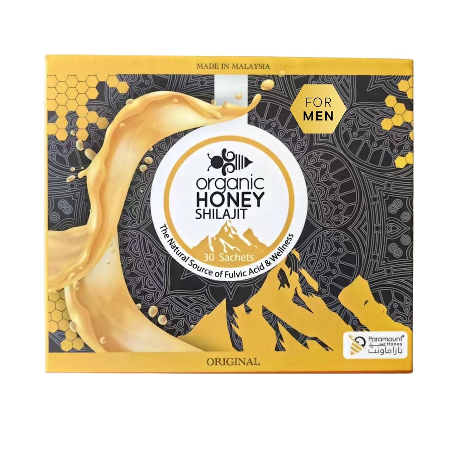 Paramount Organic Honey with Shilajit Pure & Natural Jelly, Honey Bee Pollen…