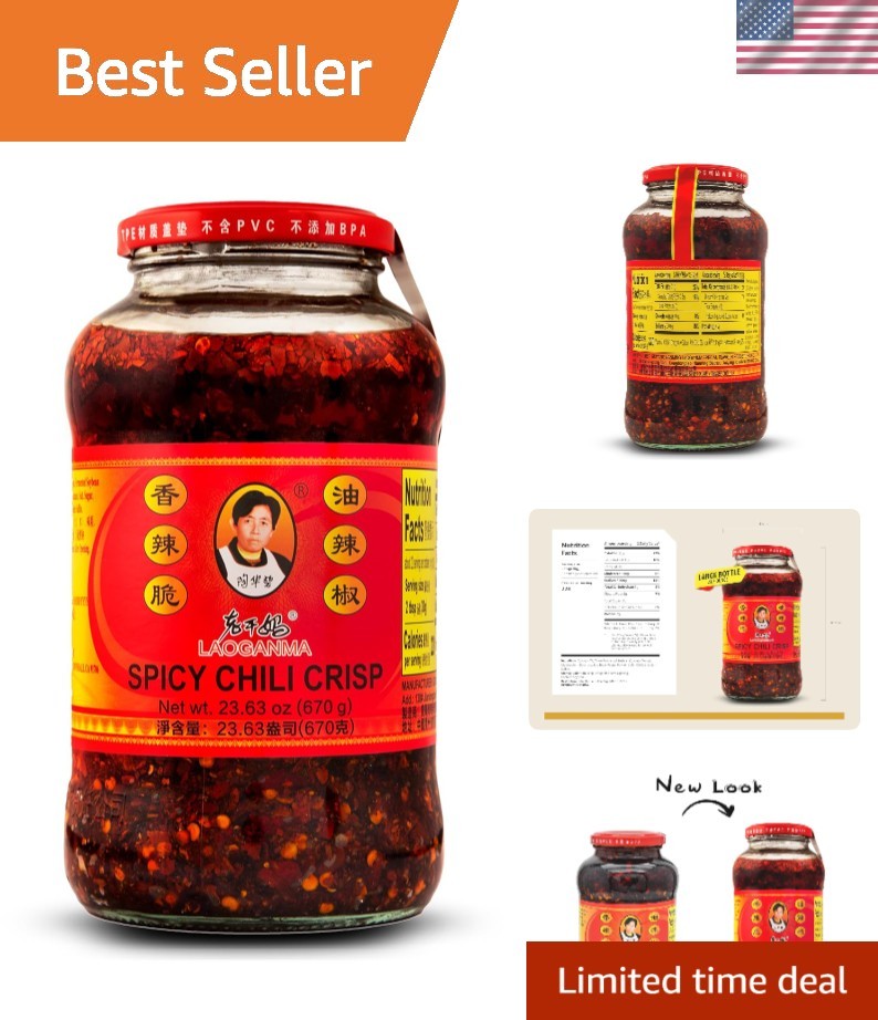 23.63 oz Spicy Chili Oil – Authentic Crunchy Sauce for Culinary Delights