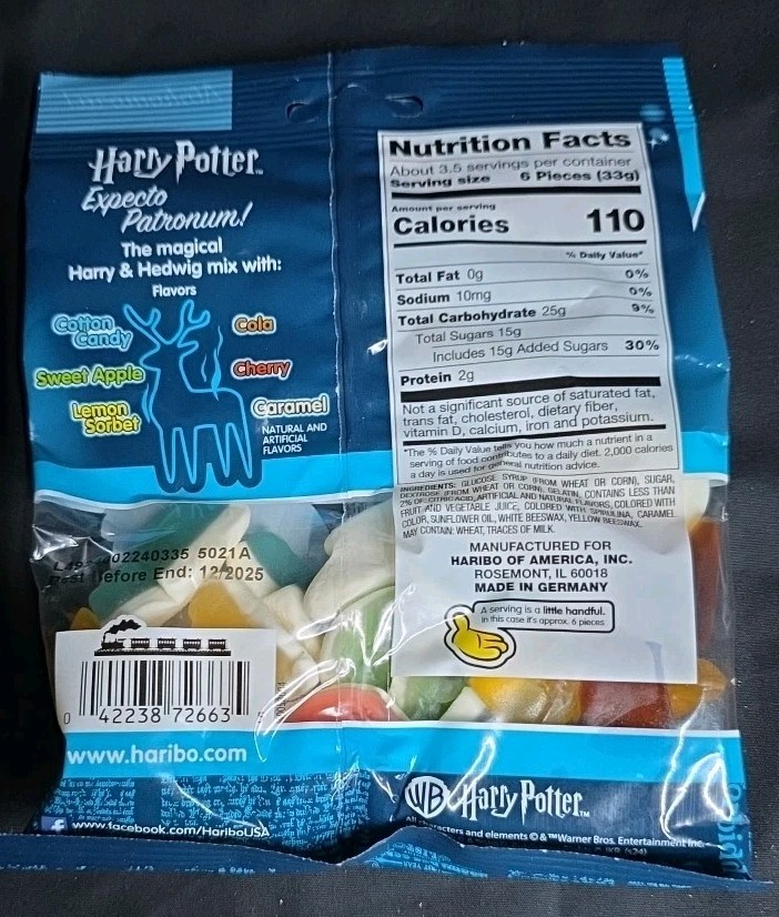 Haribo Harry Potter Limited Edition Gummies 6 Different Flavors NEW 3 packs