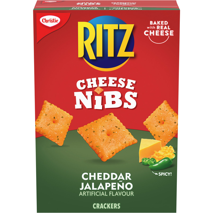 1 Box Christie Ritz Cheese Nibs Cheddar Jalapeno Crackers 180g/6.34 oz Each