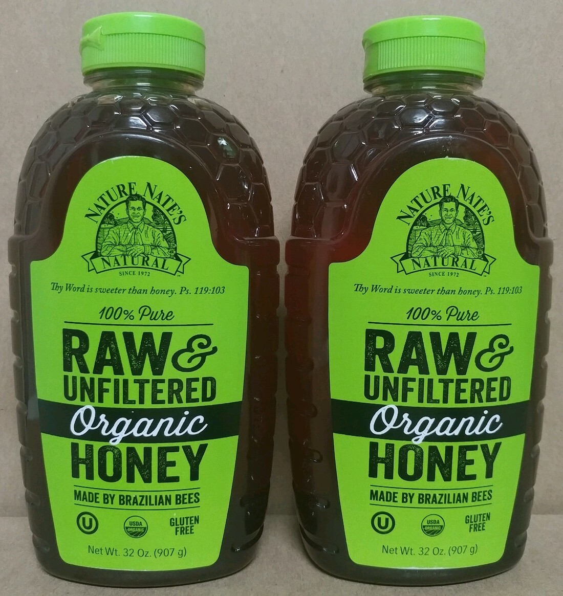 Nature Nate’s 100% Pure Raw & Filtered Organic Honey – 40oz (2 COUNT)