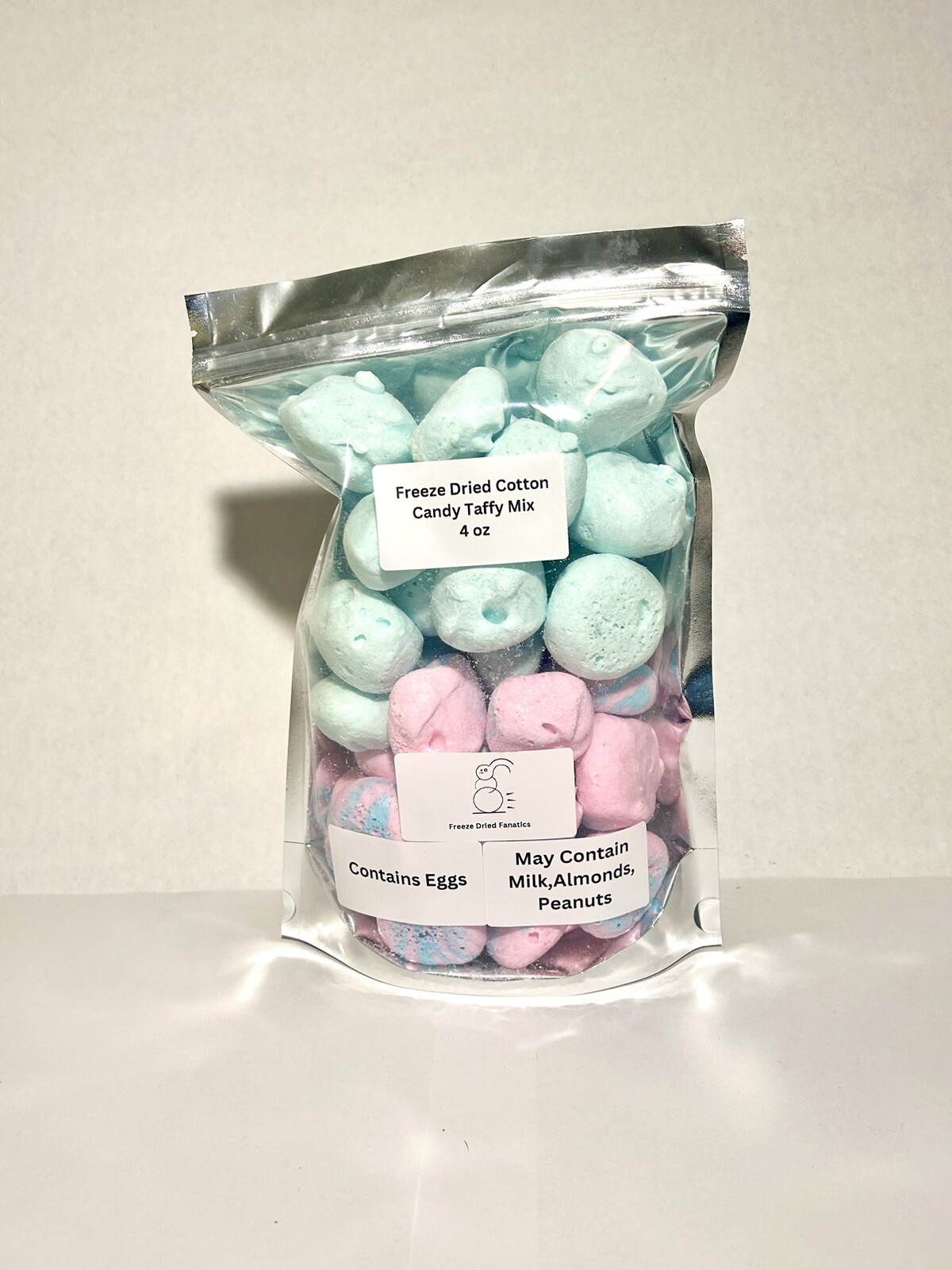 Freeze Dried Cotton Candy Flavor Mix Saltwater Taffy *4 Oz* Made Fresh To Order