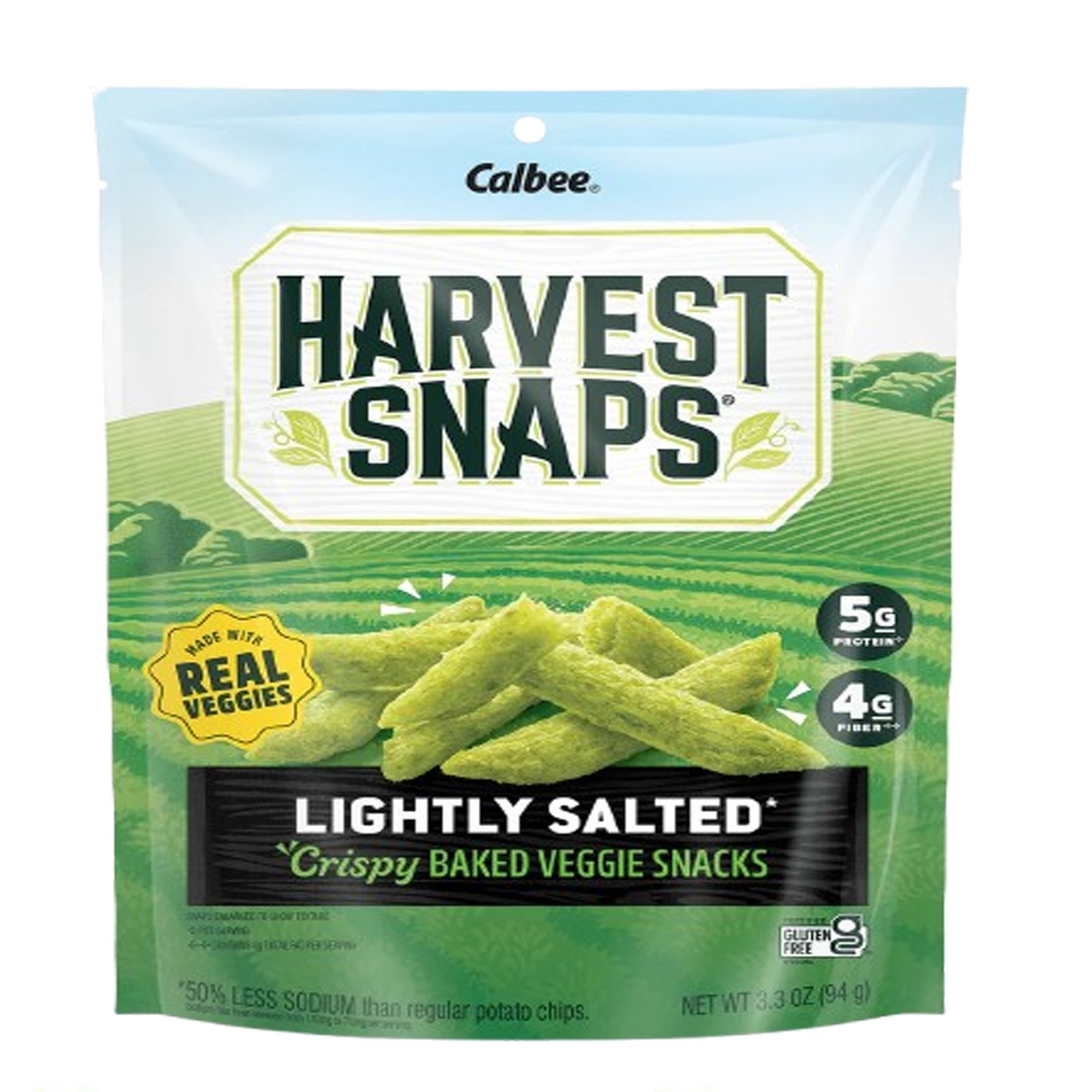 Harvest Snaps Veggie Chips Green Pea Crisps 3.3oz Lightly Salted Plant Protein
