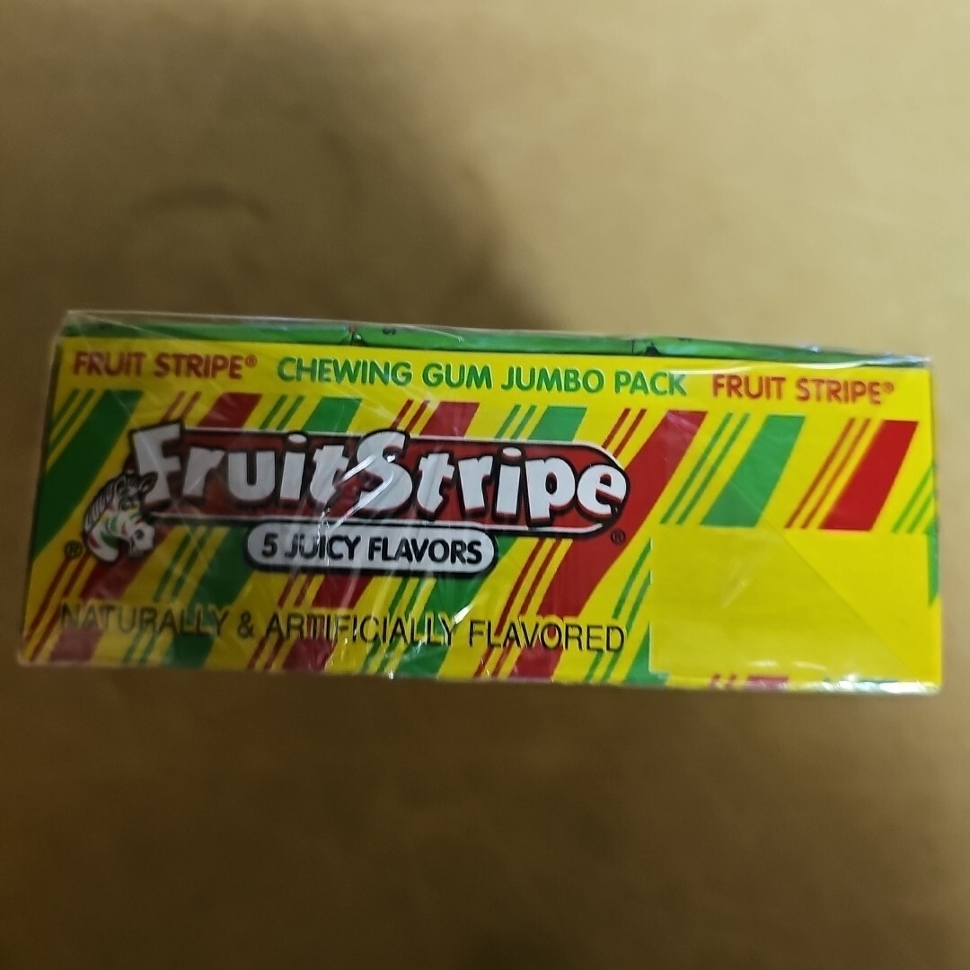 New! Fruit Stripe Chewing Gum 5 Juicy Flavors 12 packs Tattoos RARE Sealed Box