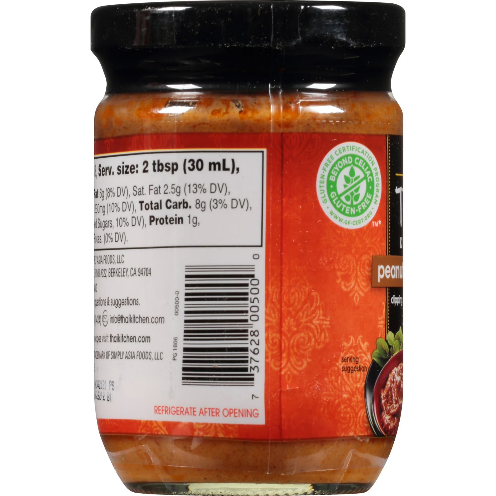 Peanut Satay Dipping Sauce, Mild Flavor, 8 fl oz Free Shipping in 2 days