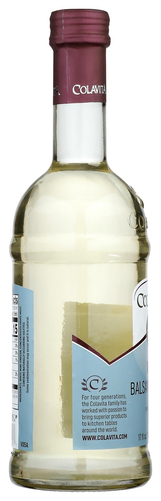 Colavita White Balsamic Vinegar, 17 Ounce 17 Fl Oz (Pack of 1)