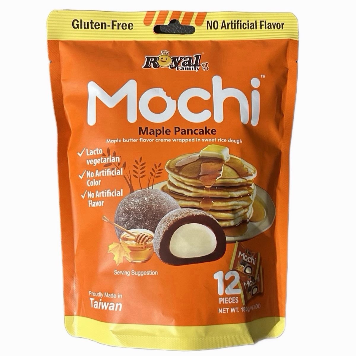 3 Pack Royal Family Mochi Maple Pancake Rice Dough 180g & 12 Pcs Each Bag