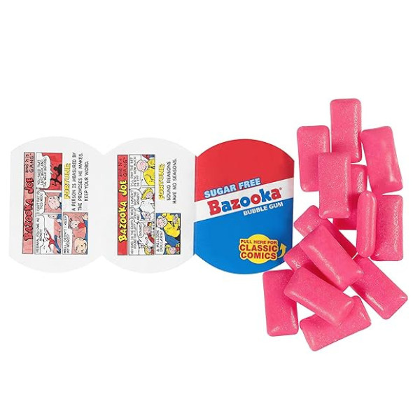 Bazooka Sugar-Free Bubble Gum Pellets Bag – 120 Count Bulk Gum, Original Flavor