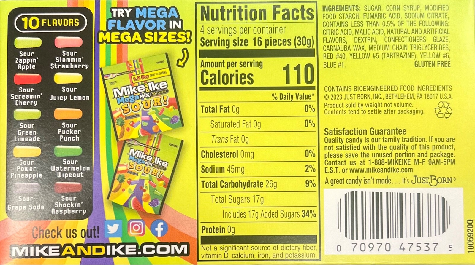 Mike and Ike The Original Bulk Pick Your Size/Flavor Fresh 4oz – 3LB Bulks